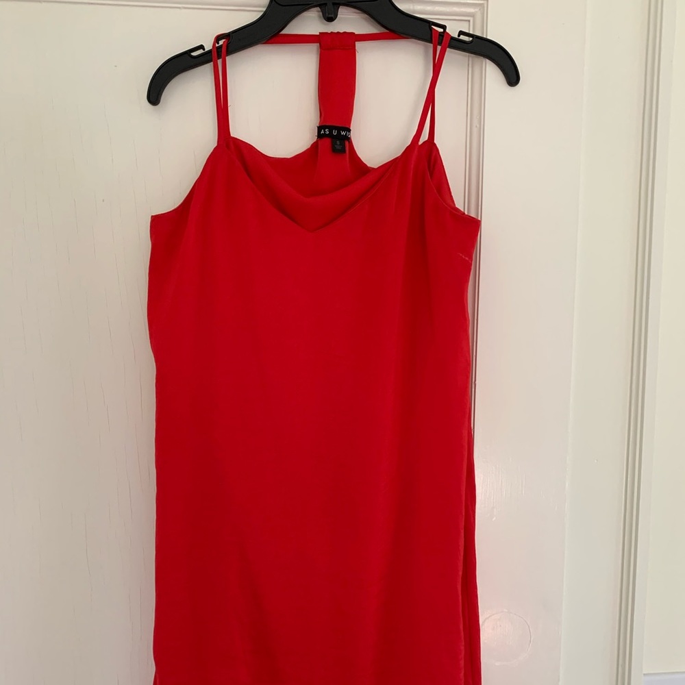 Red swing dress